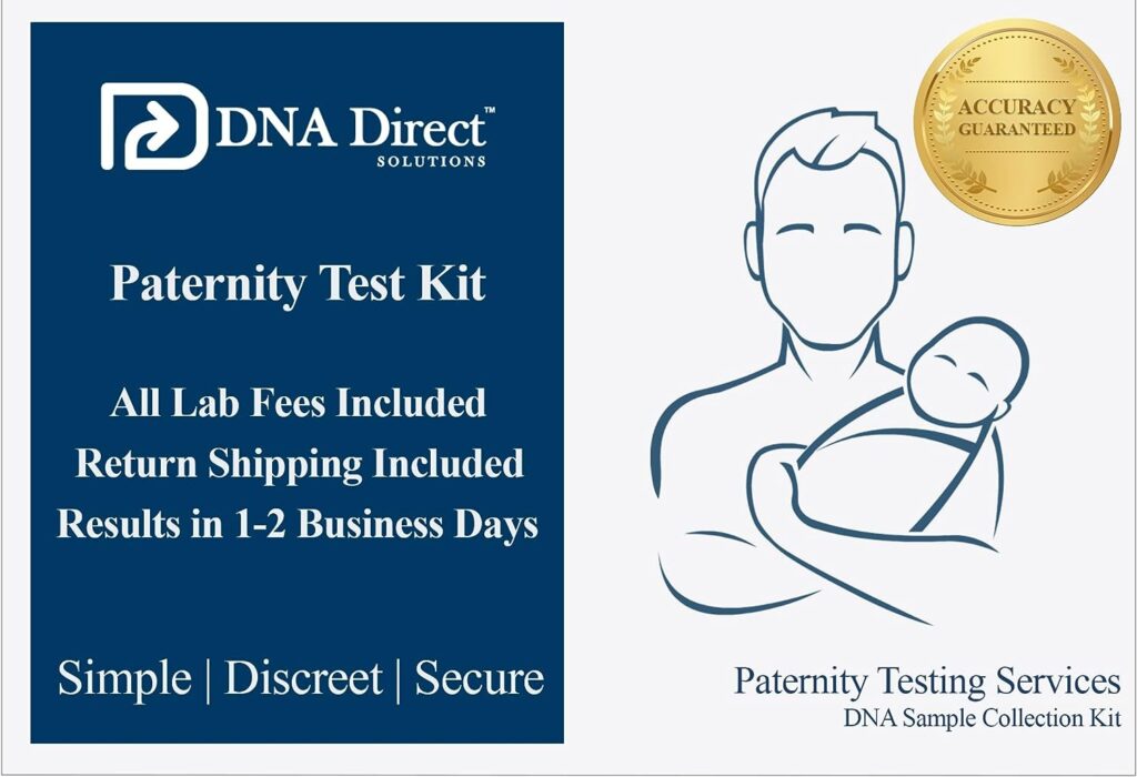 DNA Direct Paternity Test Kit - All Lab Fees Shipping to Lab Included - at Home Collection Kit for Father and Child - Results in 1-2 Business Days