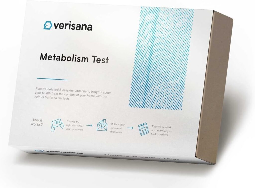 Metabolism Test – Home-to-Lab Test Kit to Check 3 Important Markers for Your Metabolism – Analysis by CLIA-Certified Lab – Verisana