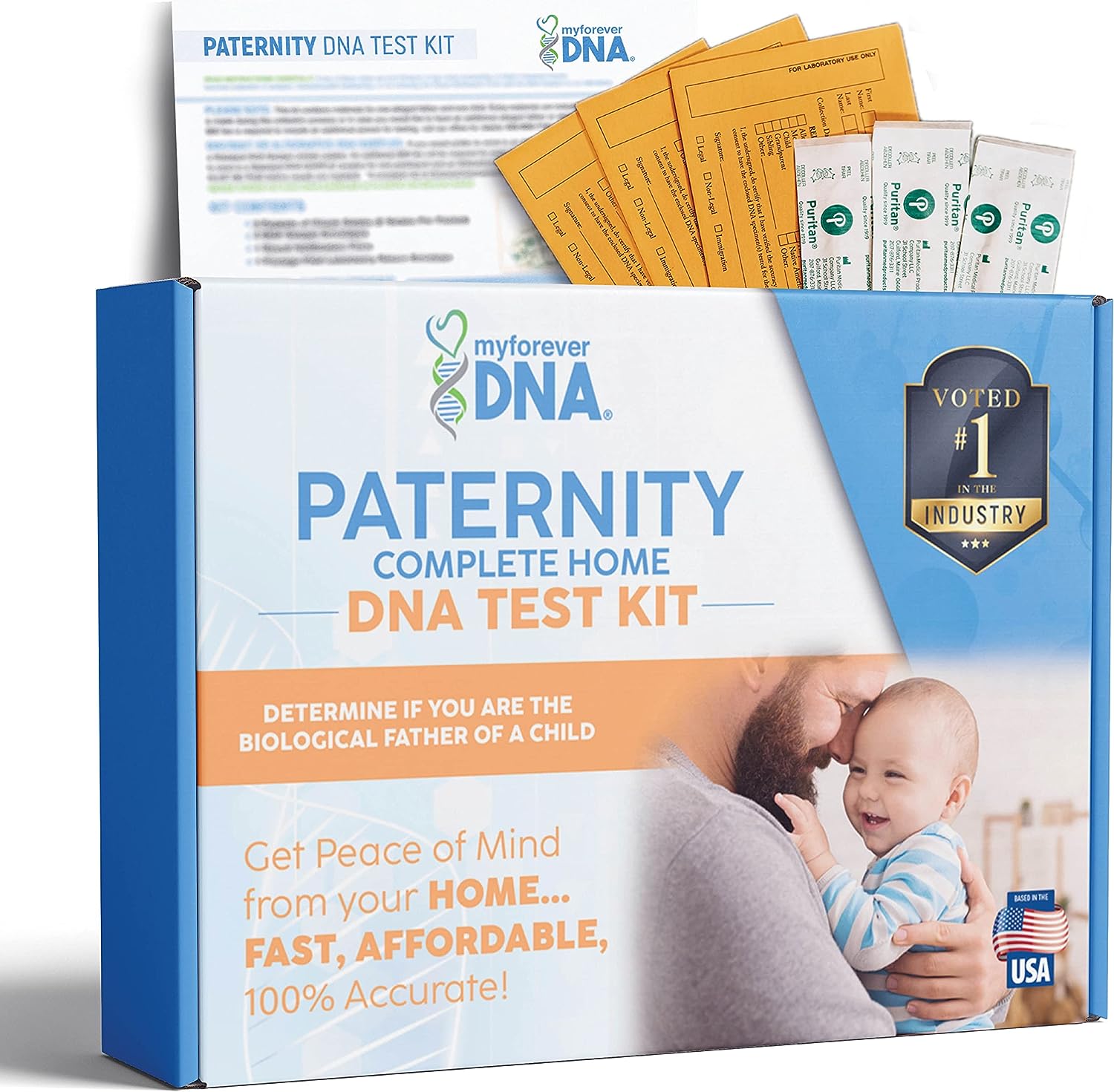 my forever dna paternity dna test kit includes all lab fees shipping to lab up to 34 dna genetic markers tested accurate