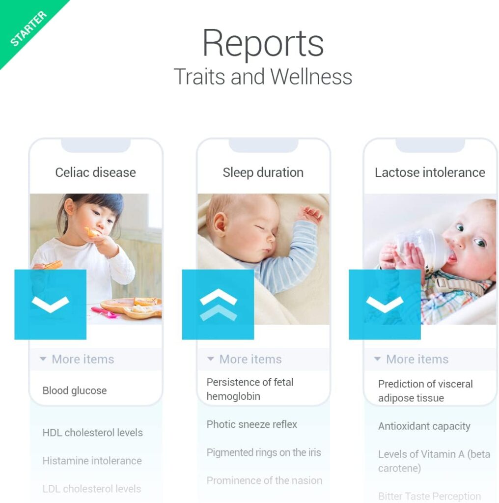 tellmeGen DNA Test Starter Childrens (Ancestry - Personal Traits - Wellness) More 90 Online Reports What DNA Says About Your Children Genetic Testing for Babies and Children