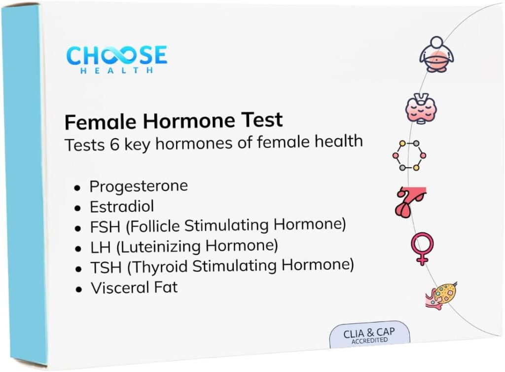 Choose Health 6-in-1 Female Hormone Test | Progesterone | Estradiol | LH | FSH | TSH | at-Home Test | Cap CLIA Accredited Lab |Tests are not Avail in NY, RI