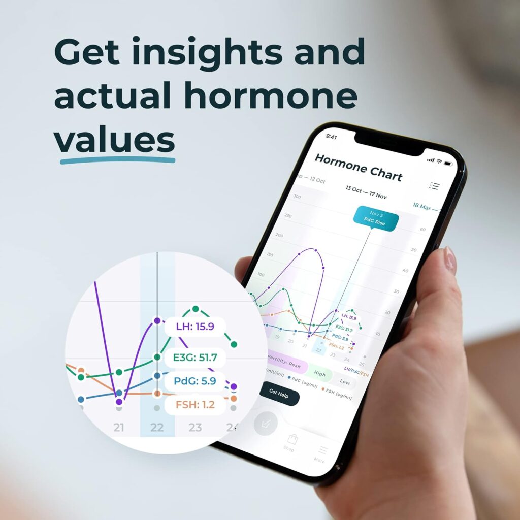 Inito Fertility Monitor Hormone Tracker for Women | Estrogen, LH, Progesterone Metabolite Levels - PdG, FSH | Predict Confirm Ovulation | Includes 15 Test Strips (iPhone 7/8 / SE2020)
