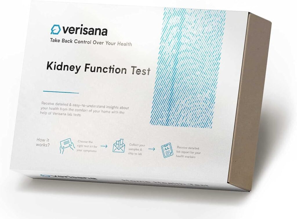 Kidney Function Test – Check Your Kidney Health – Measure Your BUN Levels Other Kidney Markers – at Home Test kit – CLIA Certified Laboratory Analysis – Verisana
