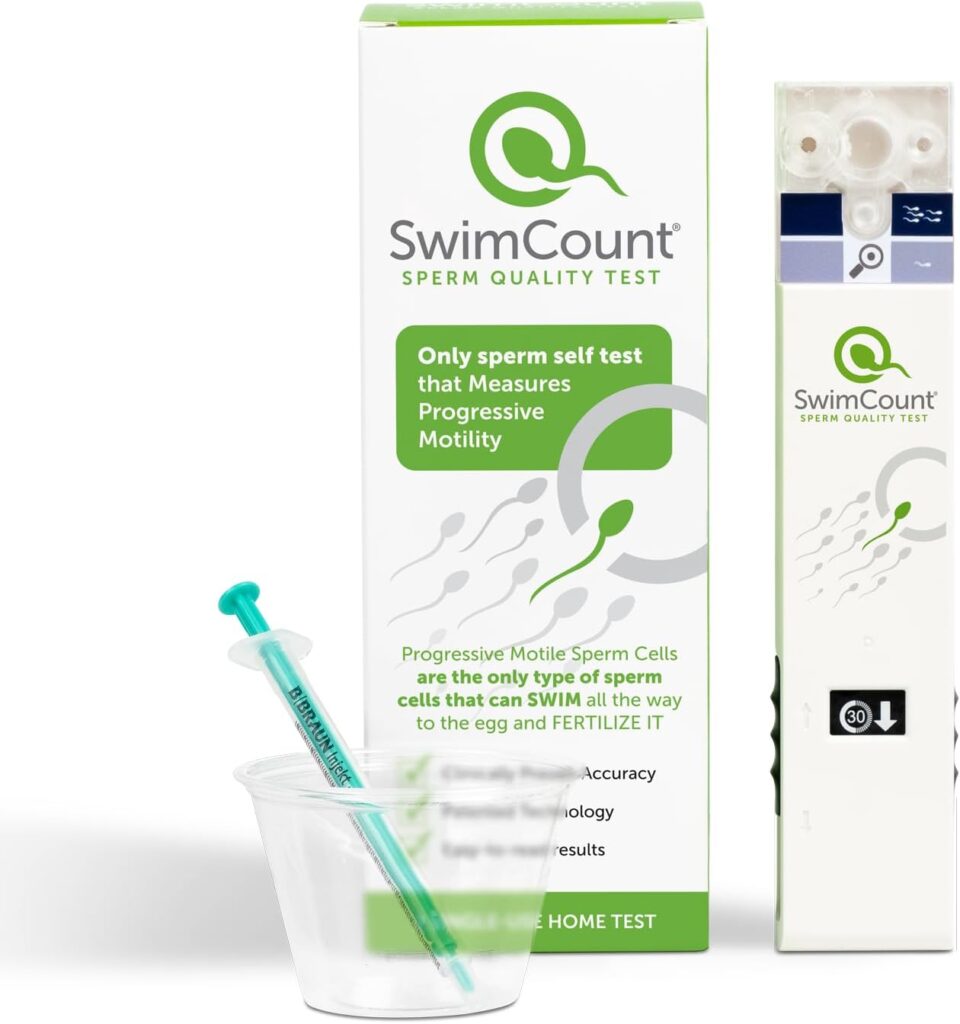 Sperm Test SwimCount™ Sperm Quality Test: Accurate Home Testing Kit for Assessing Male Fertility and Sperm Health by Measuring The Number of Progressive Motile Sperm Cells -Male Fertility Test