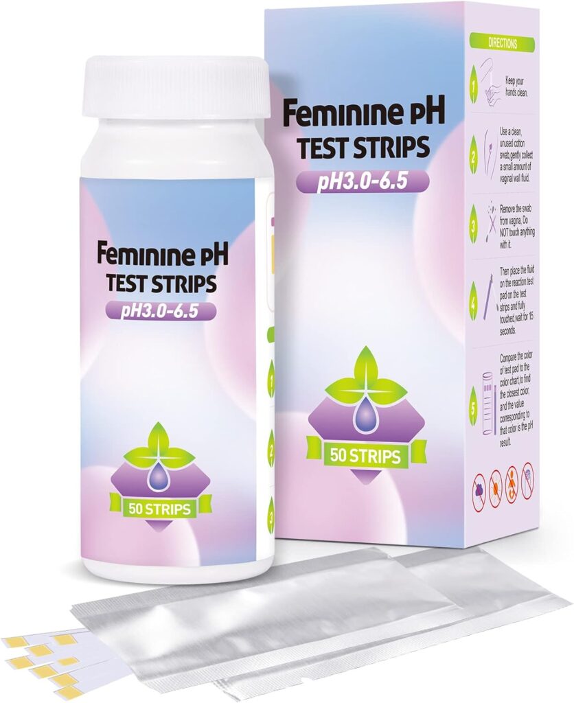 Yeast Infection Test for Women, 50 Count Vaginal pH Test Strips, BV Test Kit at Home for Women pH Balance Testing - Monitor Feminine Health
