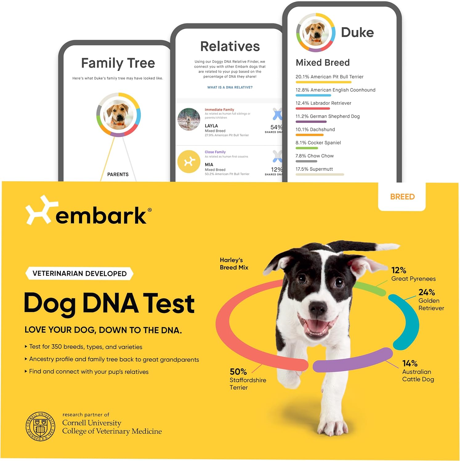embark breed identification kit most accurate dog dna test test 350 dog breeds breed id kit with ancestry family tree