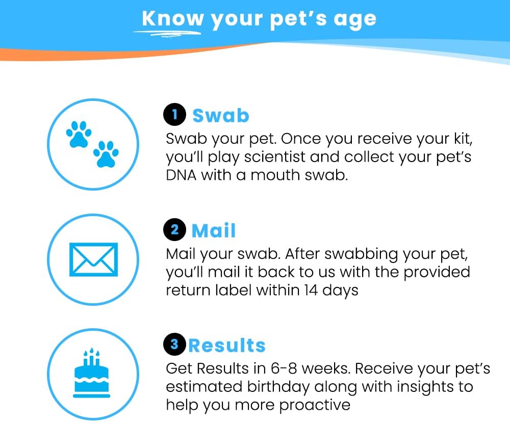 EpiPaws Pet Age Test, Age Test for Dogs and Cats, Epigenetic Biomarker Test, at Home, Safe, Easy and Affordable, Includes Wellness Insight for Your Pet’s Life Stage, Great for Rescued Pets
