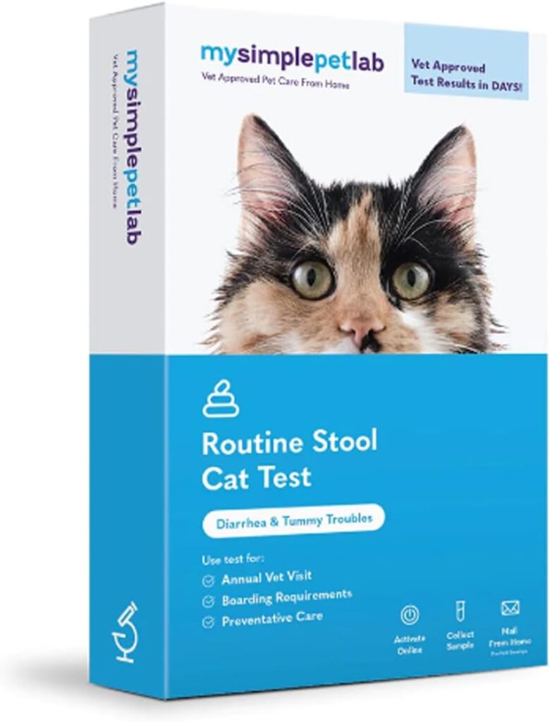 MySimplePetLab Cat Stool Test Kit | Fast and Accurate Cat Worms and Giardia Test | Mail-in Stool Sample Kit for Early Detection of Cat Worms and Giardia