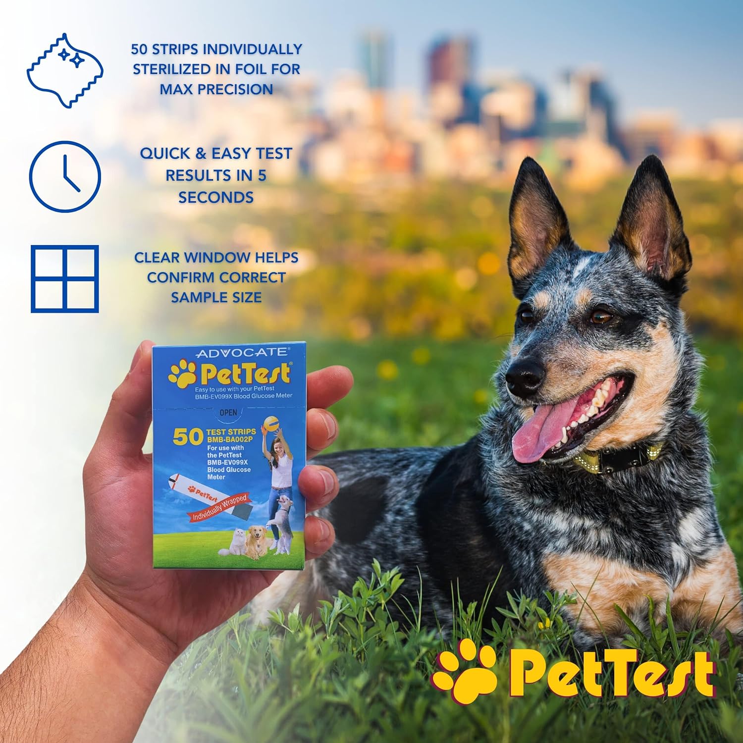 pettest diabetes blood glucose tests strips for dogs and cats for use with pettest glucose monitor 50 strips 1