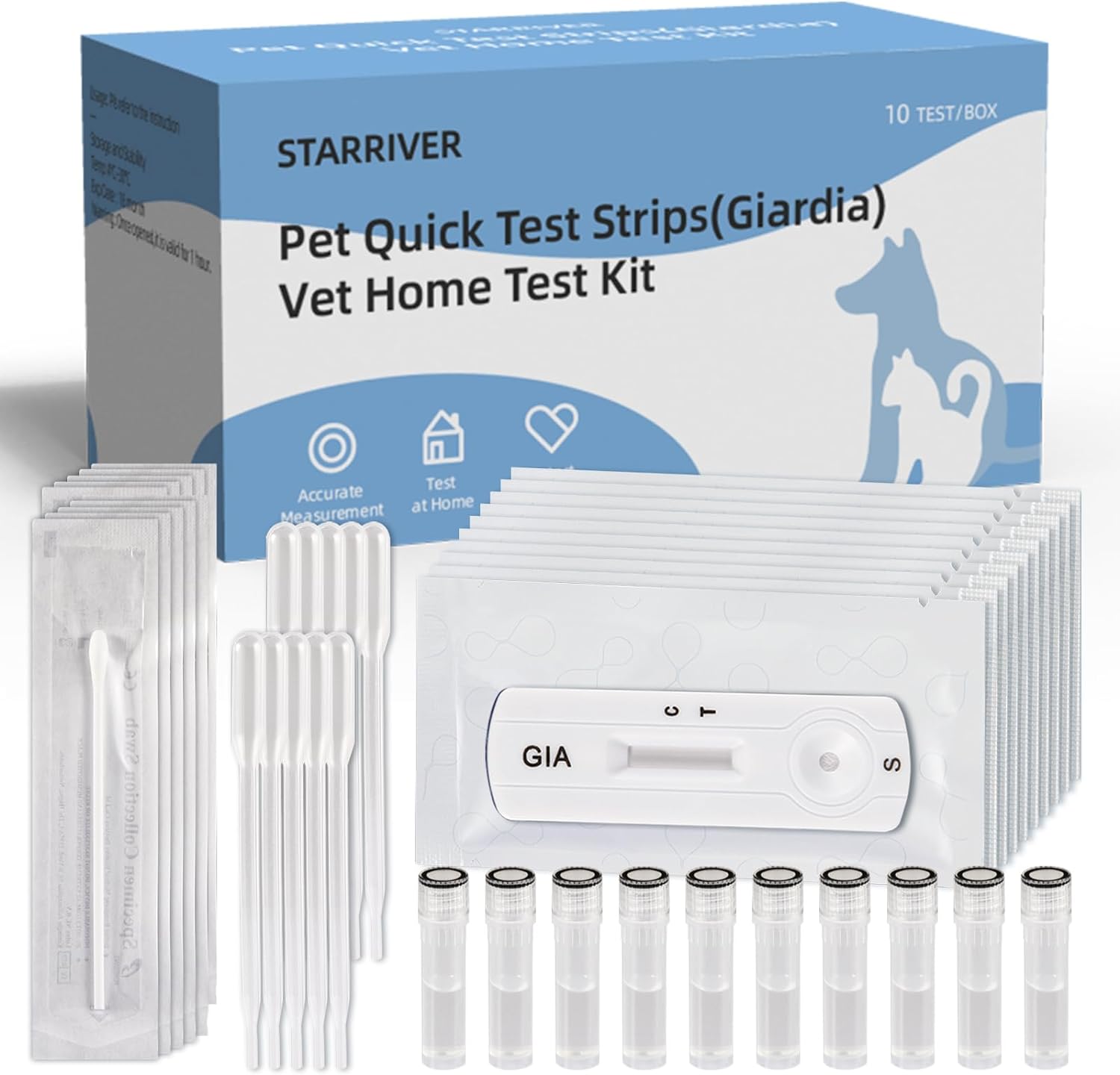 routine dogs cats stool test kit at home 10 tests included fast and accurate health test for dogs cats pet health test k